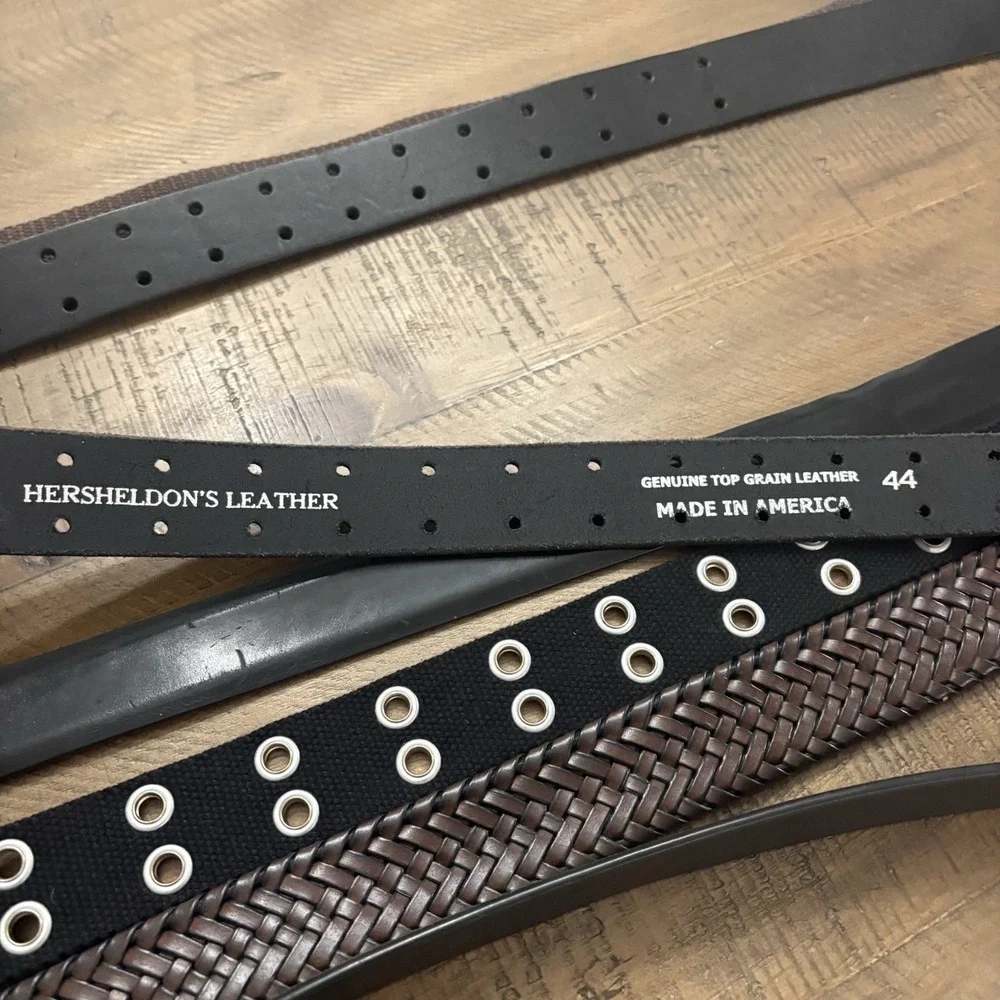 Men's Leather Belts Lot Of 6, Coach Nike